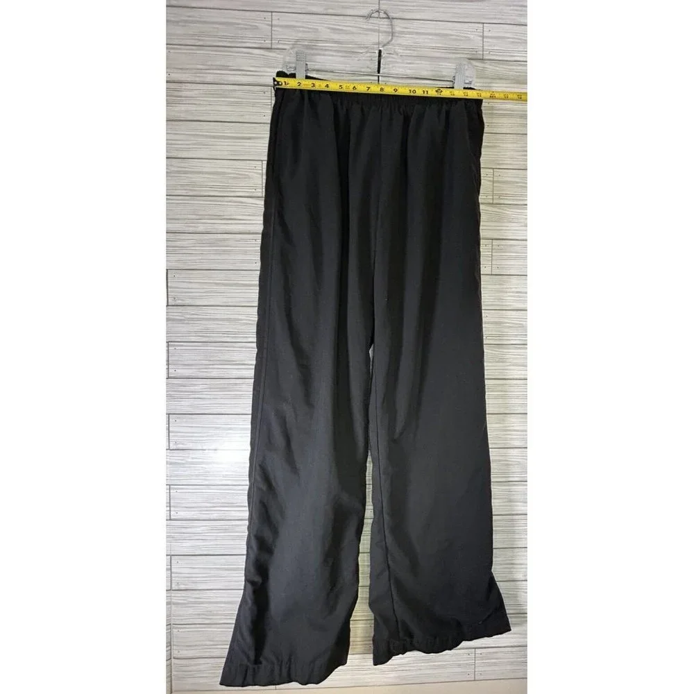 Vintage Nike‎ Track Pants Womens Lg (14) Gray Lined Drawstring Windbreaker Y2K